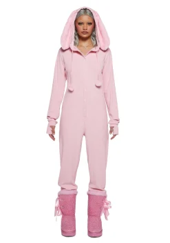 Sugar Thrillz Jumpsuits & Rompers|Plus*Your Snow Bunny Hooded Jumpsuit