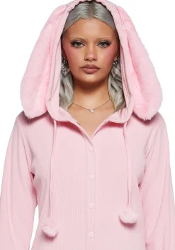 Sugar Thrillz Jumpsuits & Rompers|Plus*Your Snow Bunny Hooded Jumpsuit