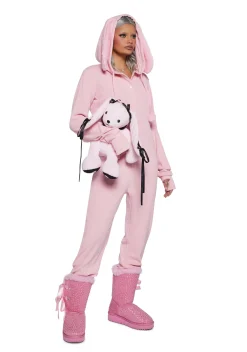 Sugar Thrillz Jumpsuits & Rompers|Plus*Your Snow Bunny Hooded Jumpsuit