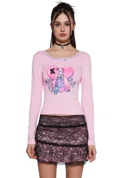 Sugar Thrillz Tops|Plus*Your Sweetheart Dreams Graphic Tee