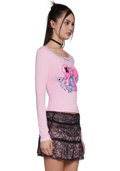 Sugar Thrillz Tops|Plus*Your Sweetheart Dreams Graphic Tee
