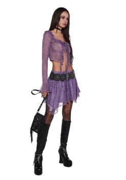 Current Mood Bottoms|Skirts*Your Vibe Attracts Lace Mini Skirt