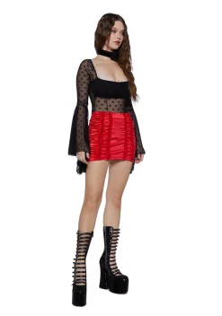 Sugar Thrillz Tops*Yours Truly Mesh Bodysuit - Black